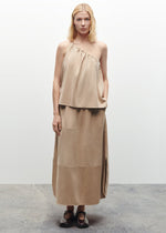 Cinza Goat Suede Skirt