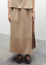 Cinza Goat Suede Skirt