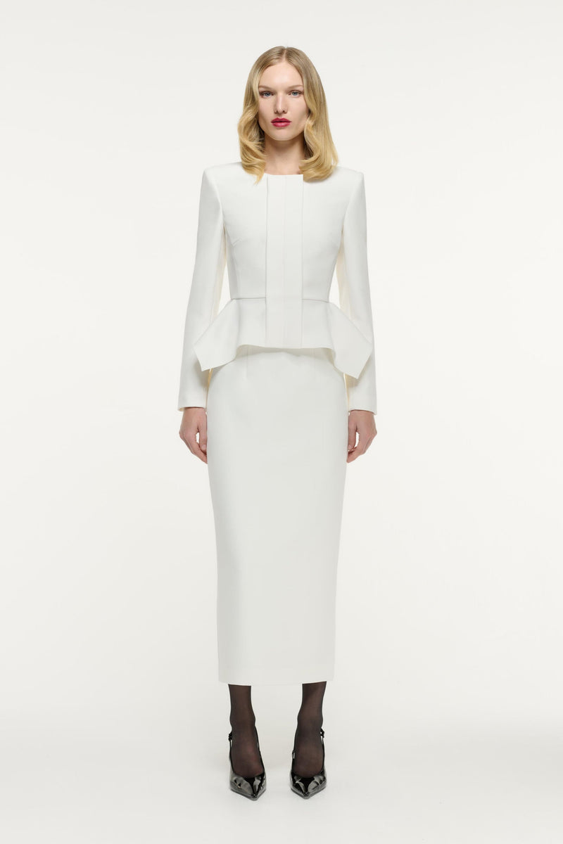 Peplum Crepe Jacket