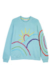 Embroidered Sunrise Raglan Sweatshirt