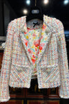 Tweed Jacket with Floral Detail